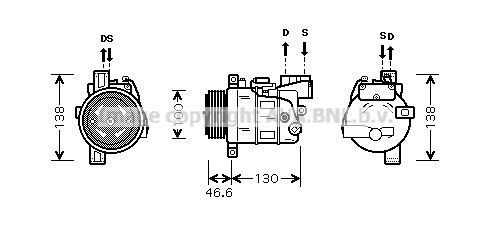 BWK319 AVA QUALITY COOLING Компрессор, кондиционер