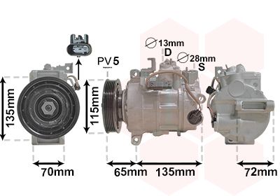 3001K702 VAN WEZEL Компрессор, кондиционер