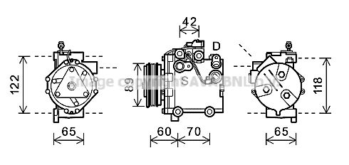 SZK125 AVA QUALITY COOLING Компрессор, кондиционер