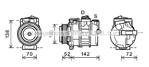 MSK588 PRASCO Компрессор, кондиционер