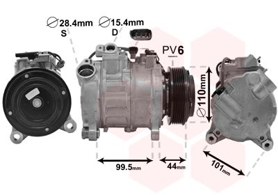 0600K493 VAN WEZEL Компрессор, кондиционер