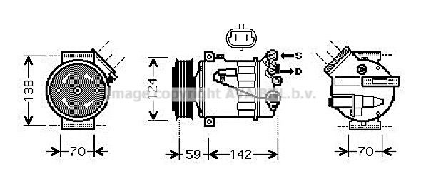 OLK450 PRASCO Компрессор, кондиционер