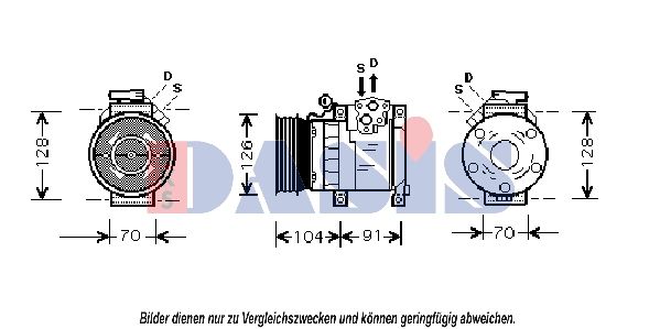 851363N AKS DASIS Компрессор, кондиционер