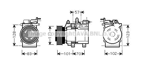 HYK219 AVA QUALITY COOLING Компрессор, кондиционер