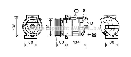 RTK481 PRASCO Компрессор, кондиционер