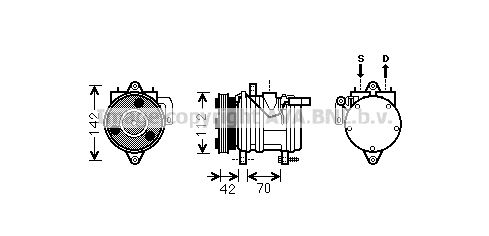 KAK168 AVA QUALITY COOLING Компрессор, кондиционер