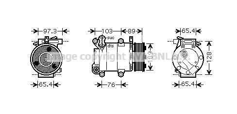 FDAK391 AVA QUALITY COOLING Компрессор, кондиционер