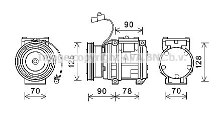 KAAK178 AVA QUALITY COOLING Компрессор, кондиционер