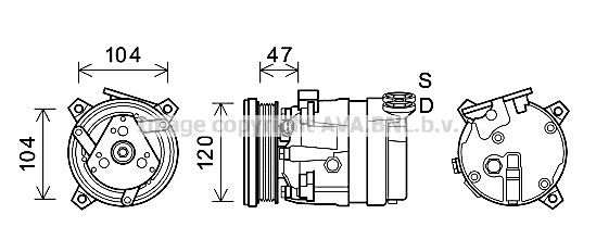 CTAK054 AVA QUALITY COOLING Компрессор, кондиционер