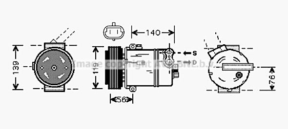 OLK463 AVA QUALITY COOLING Компрессор, кондиционер