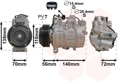 0600K552 VAN WEZEL Компрессор, кондиционер