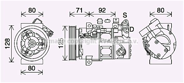 RTK636 AVA QUALITY COOLING Компрессор, кондиционер