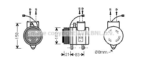 DWK041 PRASCO Компрессор, кондиционер