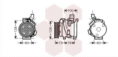 5300K451 VAN WEZEL Компрессор, кондиционер