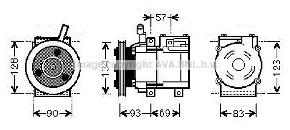 HYAK264 AVA QUALITY COOLING Компрессор, кондиционер