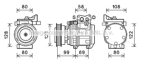 KAK264 AVA QUALITY COOLING Компрессор, кондиционер