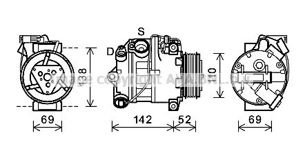 BWAK442 AVA QUALITY COOLING Компрессор, кондиционер