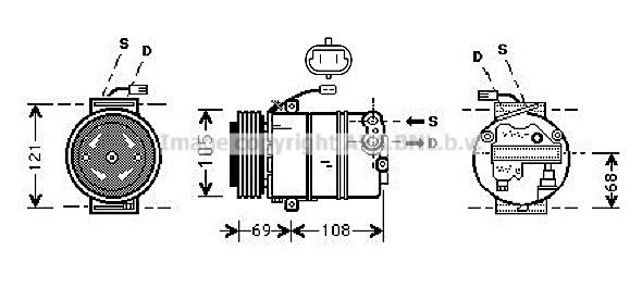 OLAK373 AVA QUALITY COOLING Компрессор, кондиционер