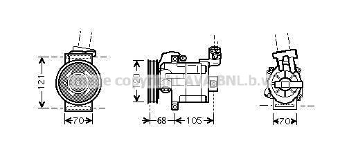 DNK306 AVA QUALITY COOLING Компрессор, кондиционер