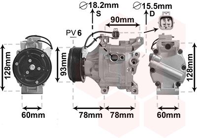 5300K443 VAN WEZEL Компрессор, кондиционер