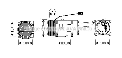 CNK257 PRASCO Компрессор, кондиционер