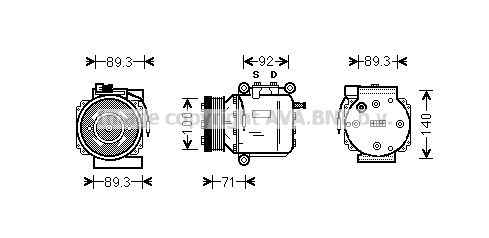 SBK053 AVA QUALITY COOLING Компрессор, кондиционер