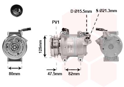 3201K700 VAN WEZEL Компрессор, кондиционер