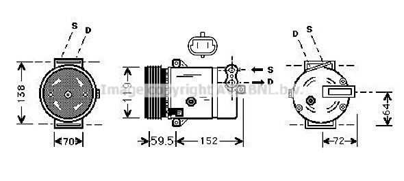 OLAK318 AVA QUALITY COOLING Компрессор, кондиционер