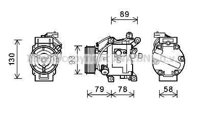 TOAK667 AVA QUALITY COOLING Компрессор, кондиционер