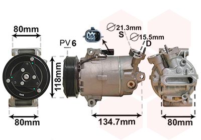 3301K700 VAN WEZEL Компрессор, кондиционер