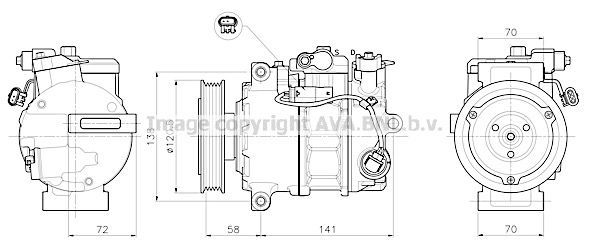 MSAK785 AVA QUALITY COOLING Компрессор, кондиционер