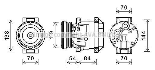 CTAK055 AVA QUALITY COOLING Компрессор, кондиционер