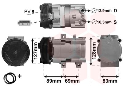 1800K322 VAN WEZEL Компрессор, кондиционер