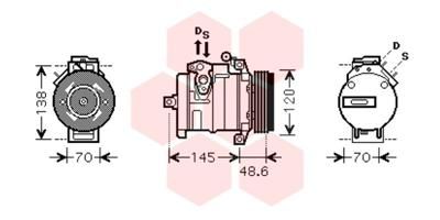 0600K345 VAN WEZEL Компрессор, кондиционер