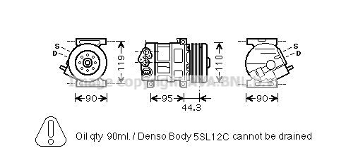 FTAK330 AVA QUALITY COOLING Компрессор, кондиционер