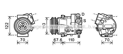 OLAK606 AVA QUALITY COOLING Компрессор, кондиционер