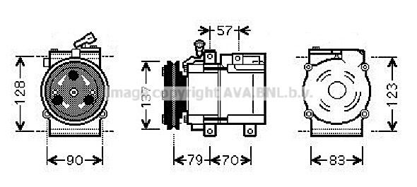 HYAK139 AVA QUALITY COOLING Компрессор, кондиционер