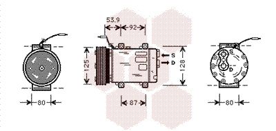 4300K073 VAN WEZEL Компрессор, кондиционер