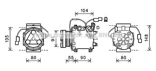 MTAK242 AVA QUALITY COOLING Компрессор, кондиционер