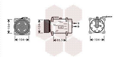 4300K244 VAN WEZEL Компрессор, кондиционер