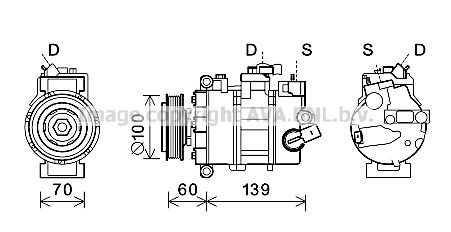 VNK356 AVA QUALITY COOLING Компрессор, кондиционер