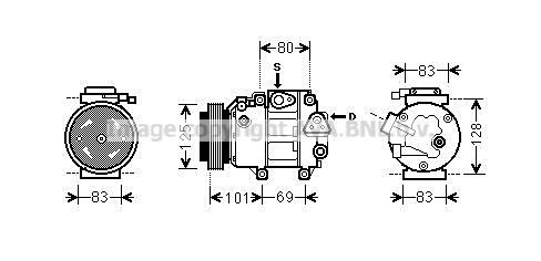 HYAK240 AVA QUALITY COOLING Компрессор, кондиционер