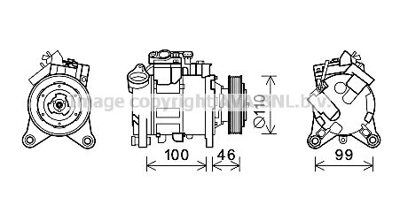 BWK489 AVA QUALITY COOLING Компрессор, кондиционер