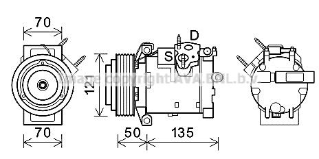 JEAK066 AVA QUALITY COOLING Компрессор, кондиционер