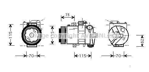 AIK014 AVA QUALITY COOLING Компрессор, кондиционер