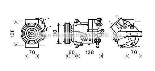 OLAK616 AVA QUALITY COOLING Компрессор, кондиционер