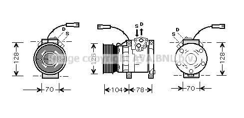 AUK168 PRASCO Компрессор, кондиционер