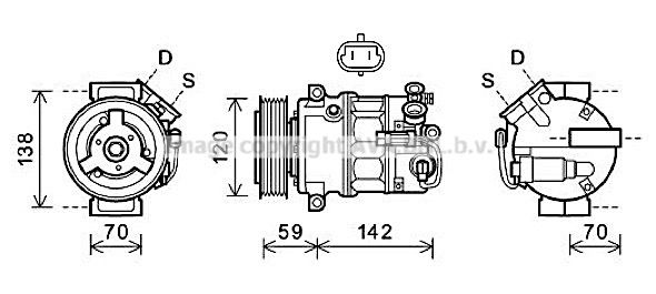 OLK579 AVA QUALITY COOLING Компрессор, кондиционер