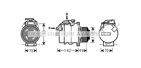 BWK411 AVA QUALITY COOLING Компрессор, кондиционер