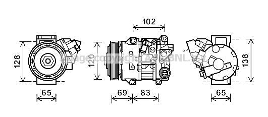 TOAK661 AVA QUALITY COOLING Компрессор, кондиционер